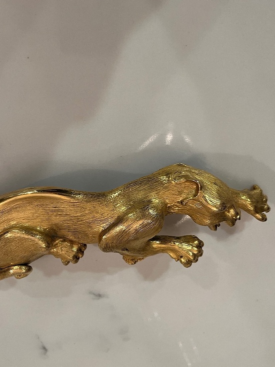 Christopher Ross Vintage 1980s Panther Belt Buckle 24K Gold Plated main image 8